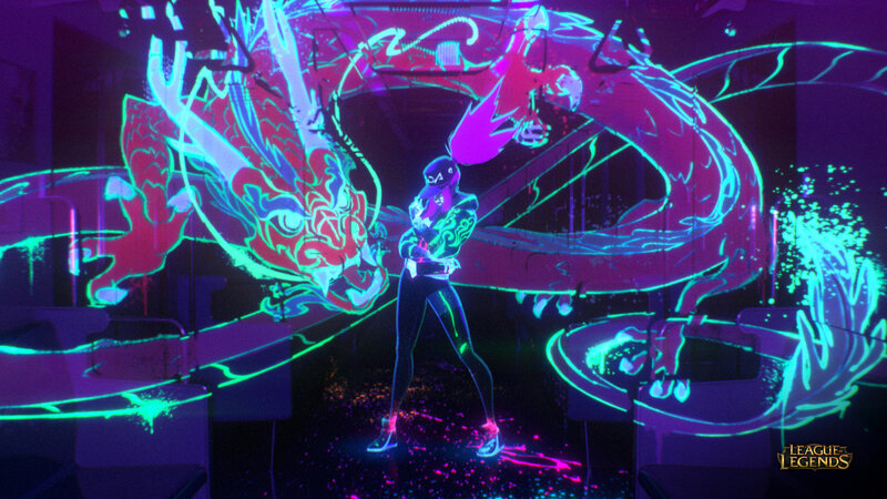 Character with Glowing Dragon