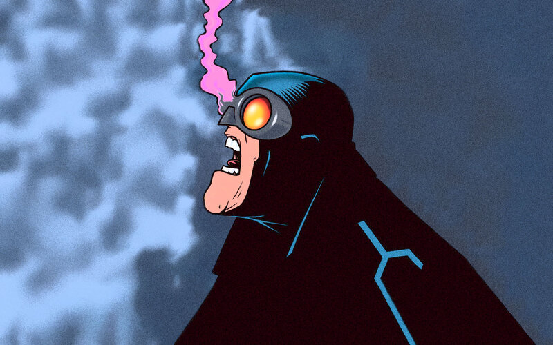 character with glowing eye