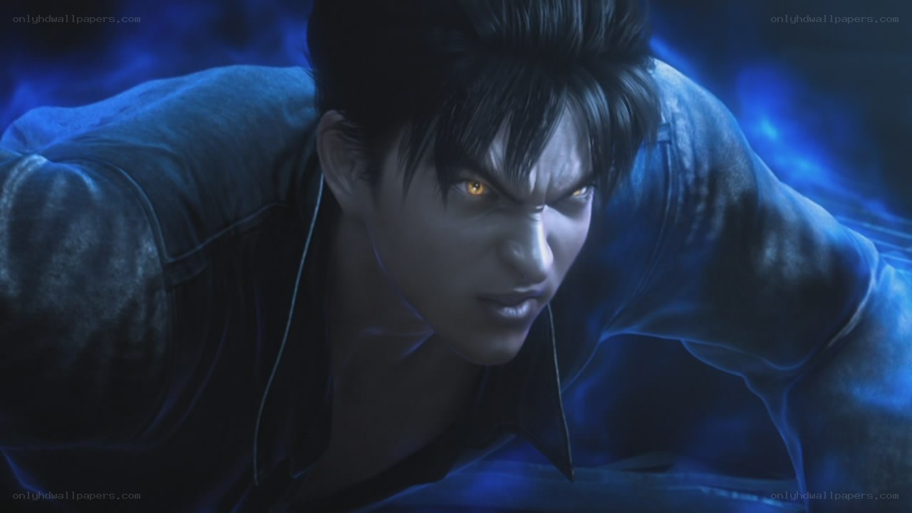 character with glowing eyes