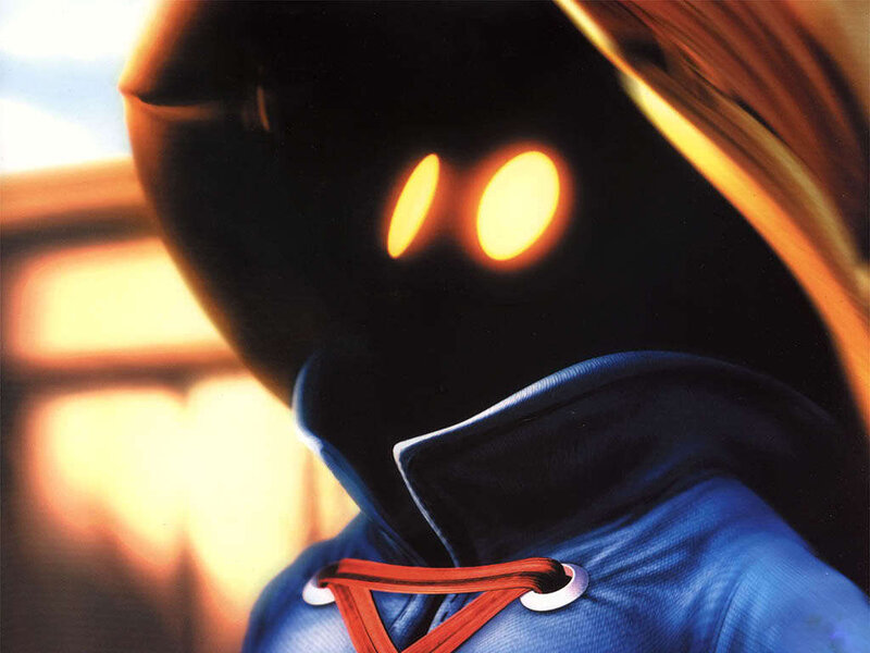character with glowing eyes
