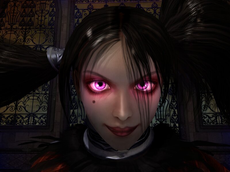 Character with Glowing Eyes — Black, Dark, Intense