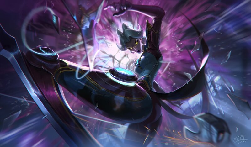 Character with Glowing Eyes — Purple, Dramatic