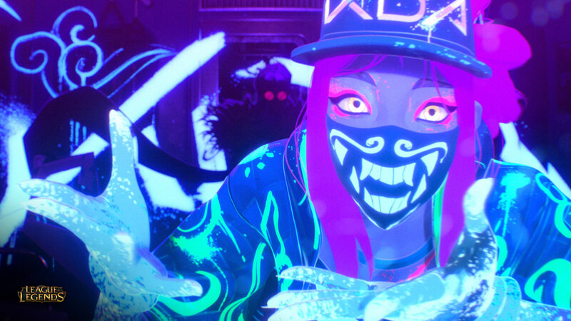 Character with Glowing Face Paint
