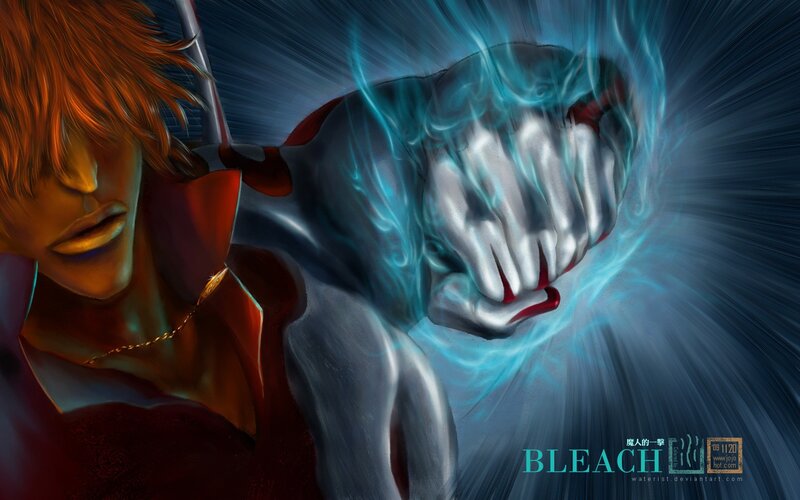 Character with Glowing Fist — Blue