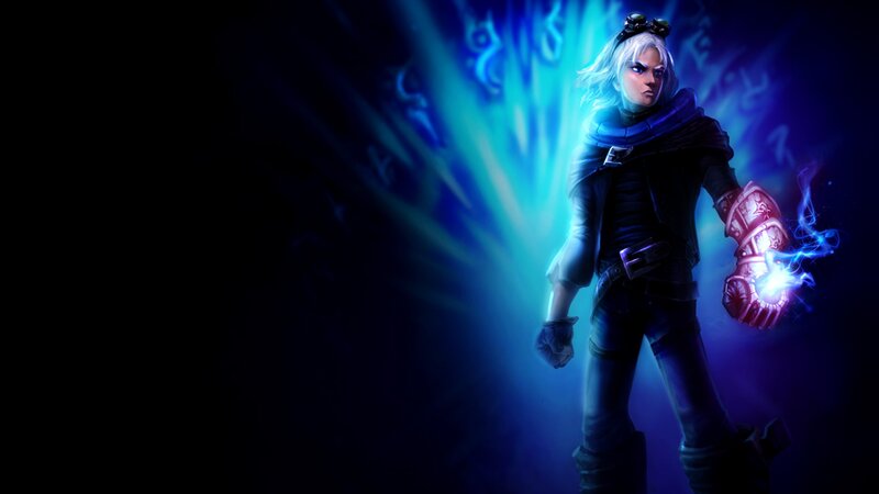 character with glowing gauntlet