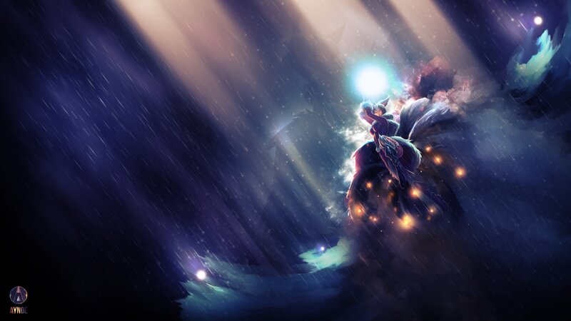 Character with Glowing Orb — Blue