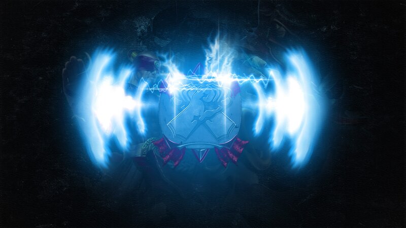 Character with Glowing Shield