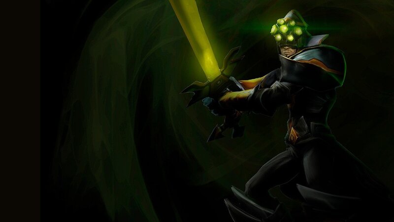character with glowing sword
