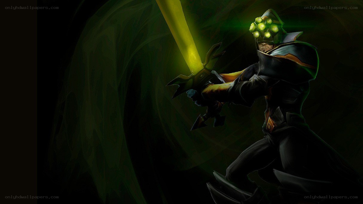 character with glowing sword