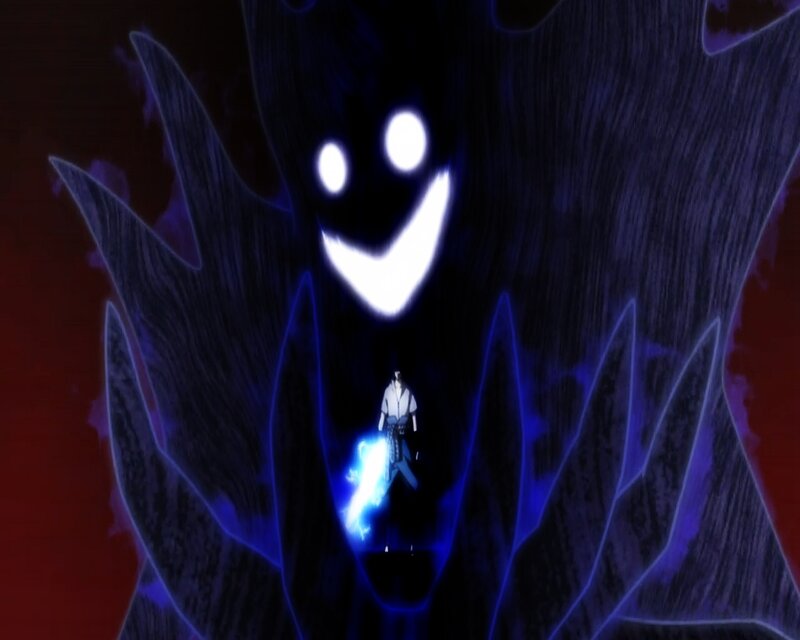 Character with Glowing Sword — Black
