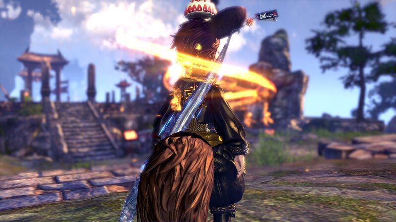 Character with Glowing Sword — Brown, Dramatic