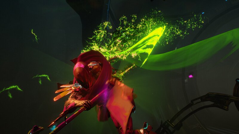 Character with Glowing Sword — Green, Dramatic