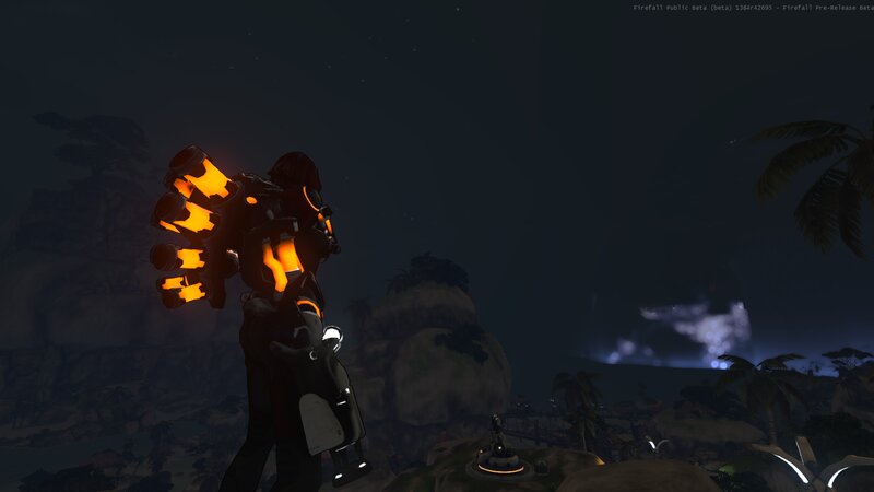 Character with Glowing Weapon — Black