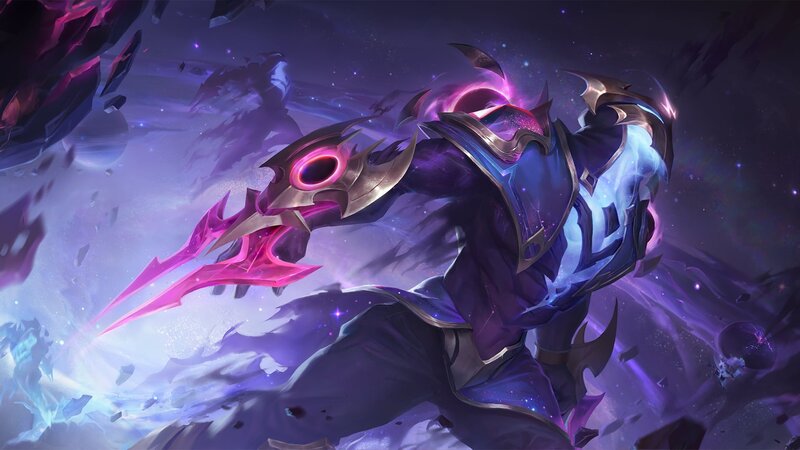 Character with Glowing Weapon — Purple, Dramatic