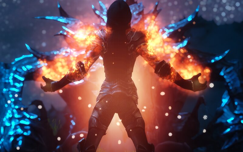 Character with Glowing Wings — Orange