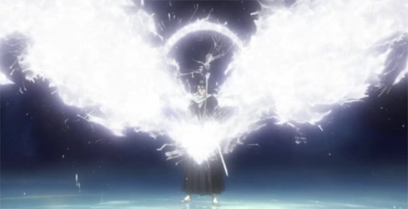 character with glowing wings