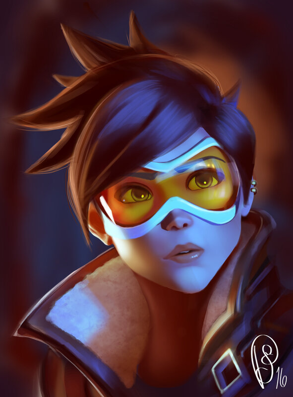 Character with Goggles — Blue