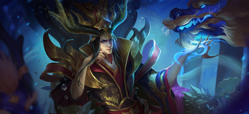 Character with Golden Crown — Blue