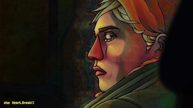 Character with Green Eyes — Dramatic, Digital Art