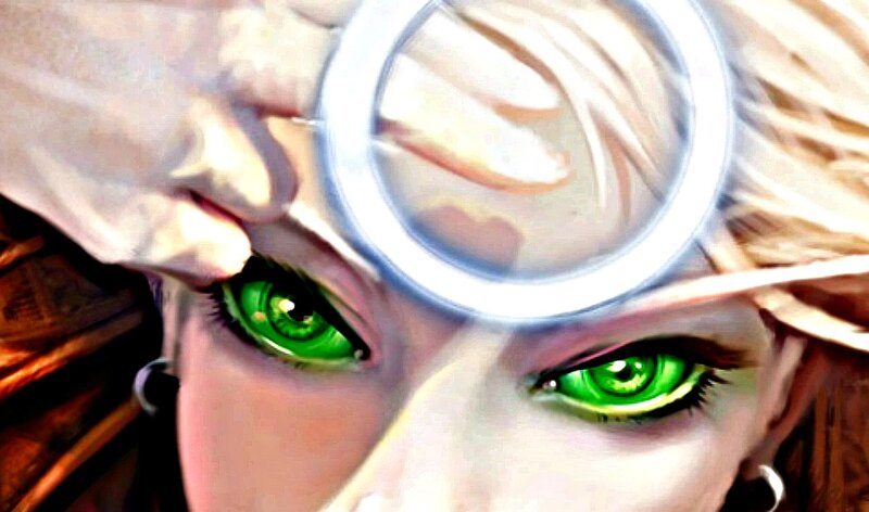 Character with Green Eyes — Dramatic