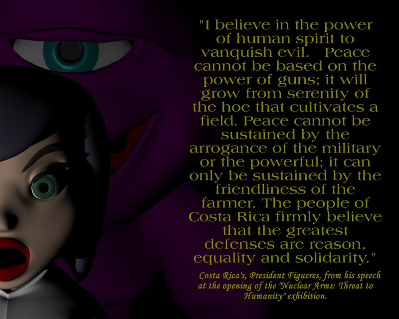 Character with Green Eyes — Purple