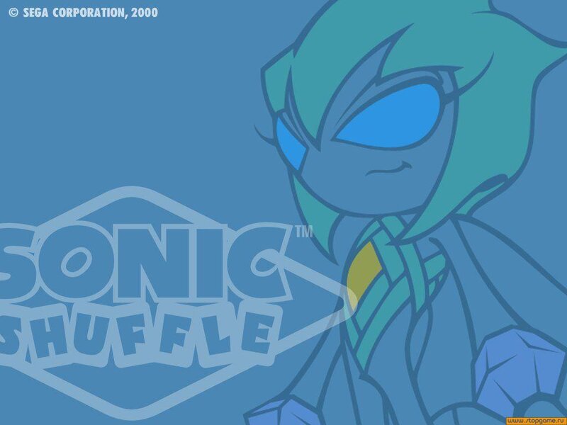 Character with Green Hair — Blue, Calm
