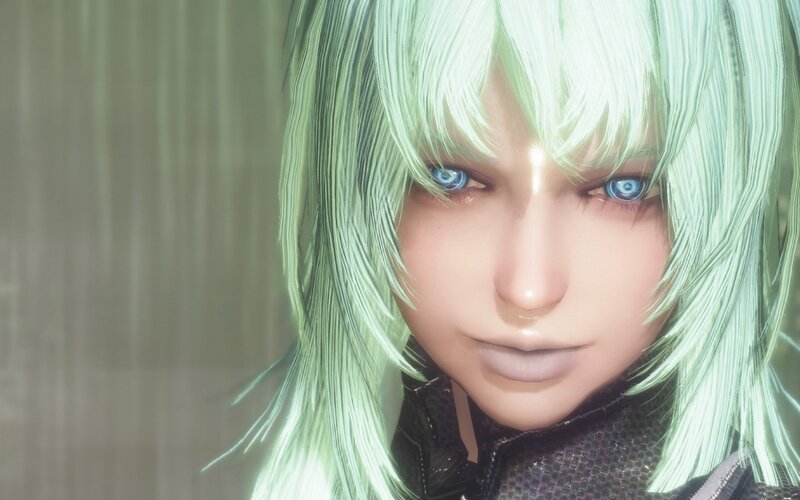 Character with Green Hair — Calm