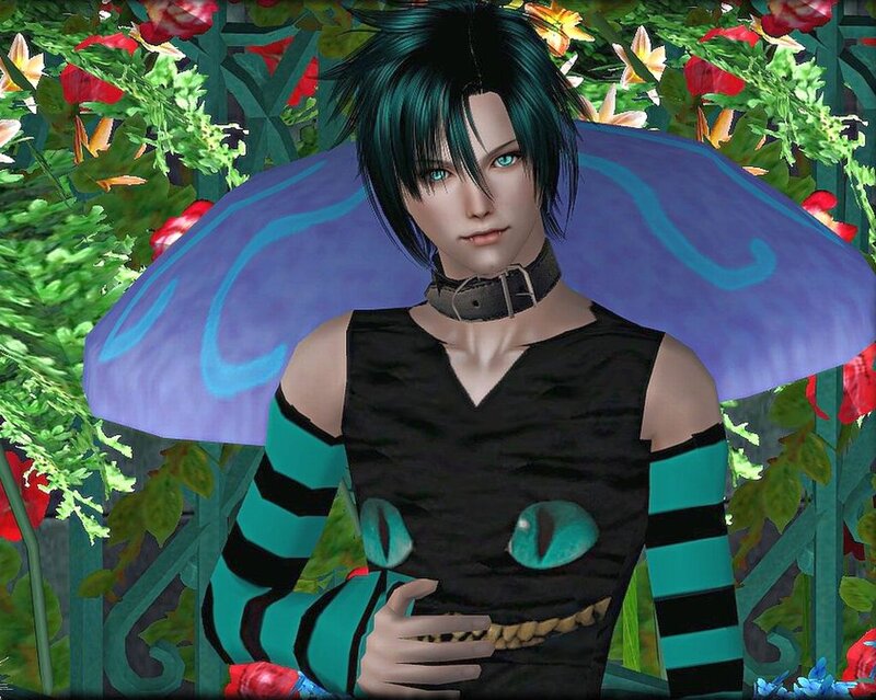 Character with Green Hair