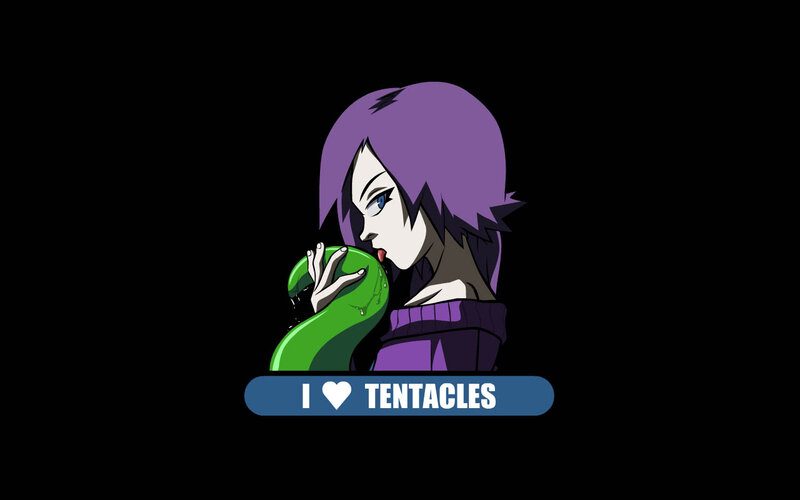 Character with green tentacle