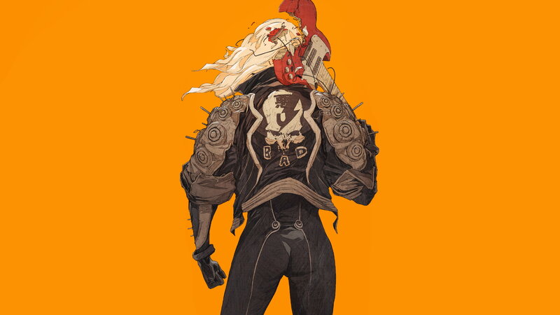 Character with Guitar — Orange