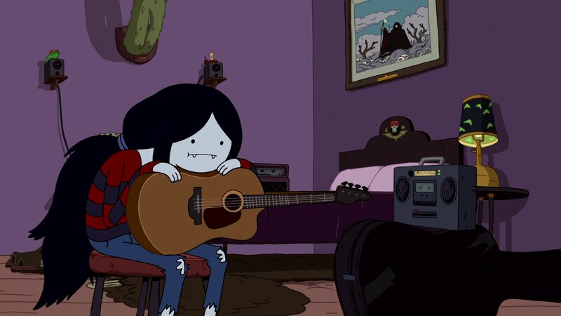 Character with Guitar — Purple