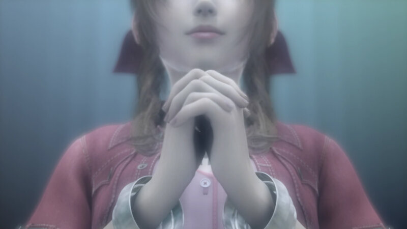 character with hands clasped