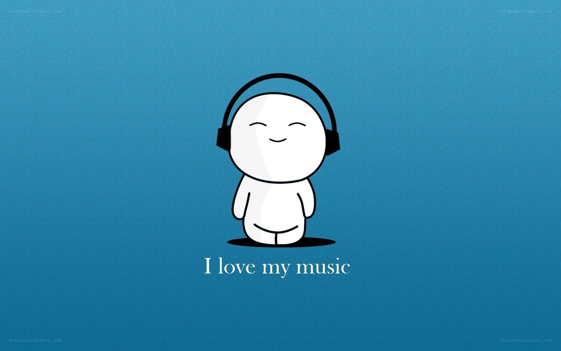 character with headphones