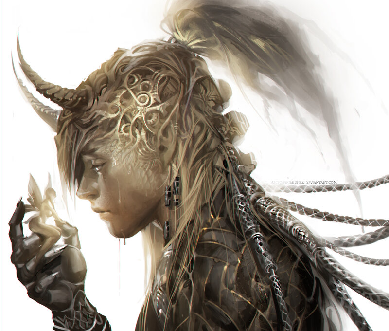 Character with Horns and Armor