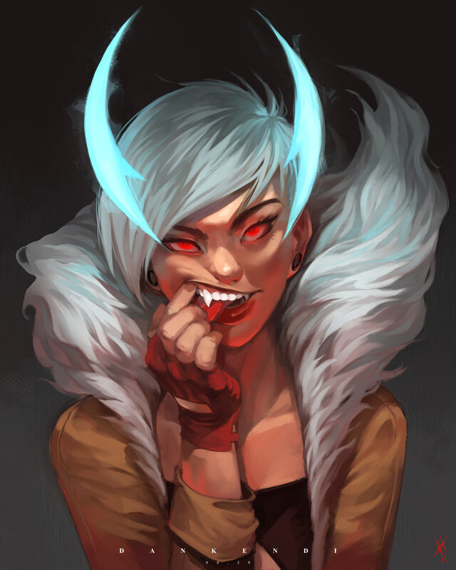 Character with Horns and Fangs