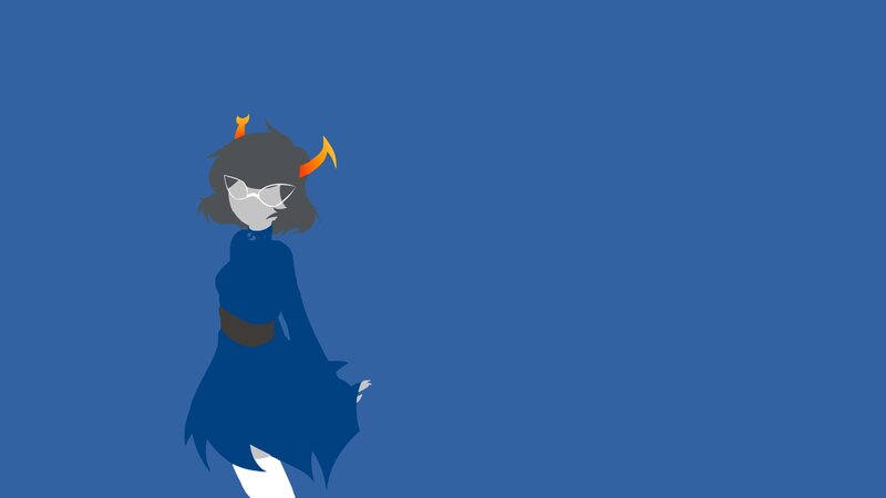 Character with Horns and Glasses — Blue, Neutral