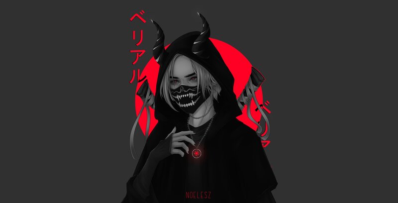 Character with Horns and Mask