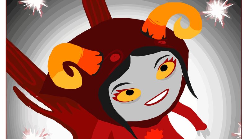 Character with Horns and Wings — Red