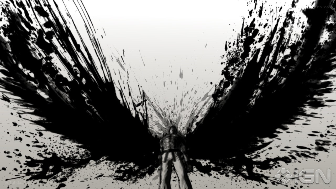 character with ink wings