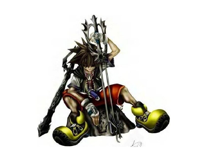 Character with Keyblade