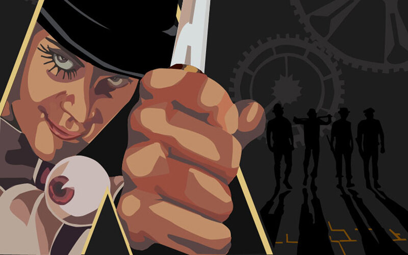 character with knife and eye