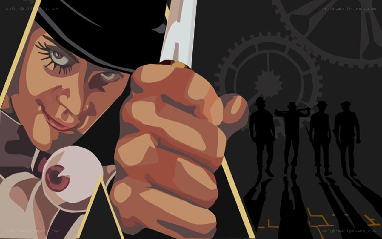 character with knife and eye