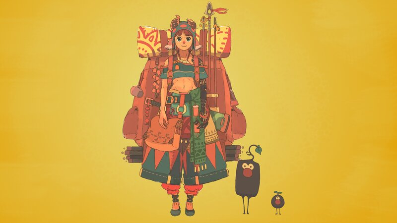 Character with Large Backpack