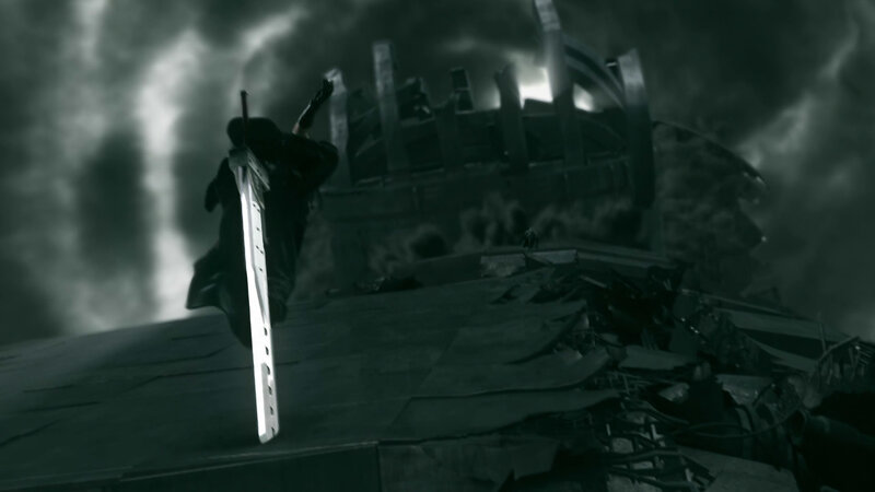 character with large sword on ruins