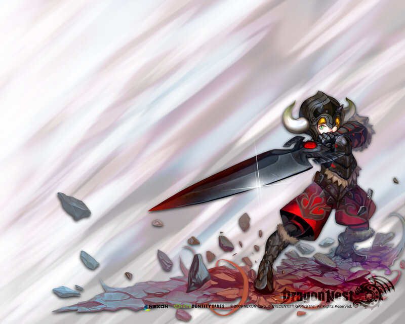 Character with Large Sword — Red, Dramatic, Digital Art
