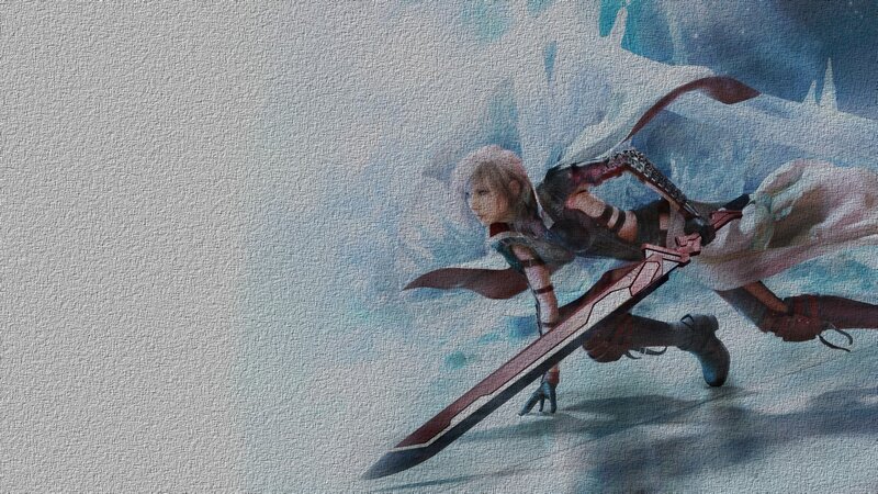 Character with Large Sword — White