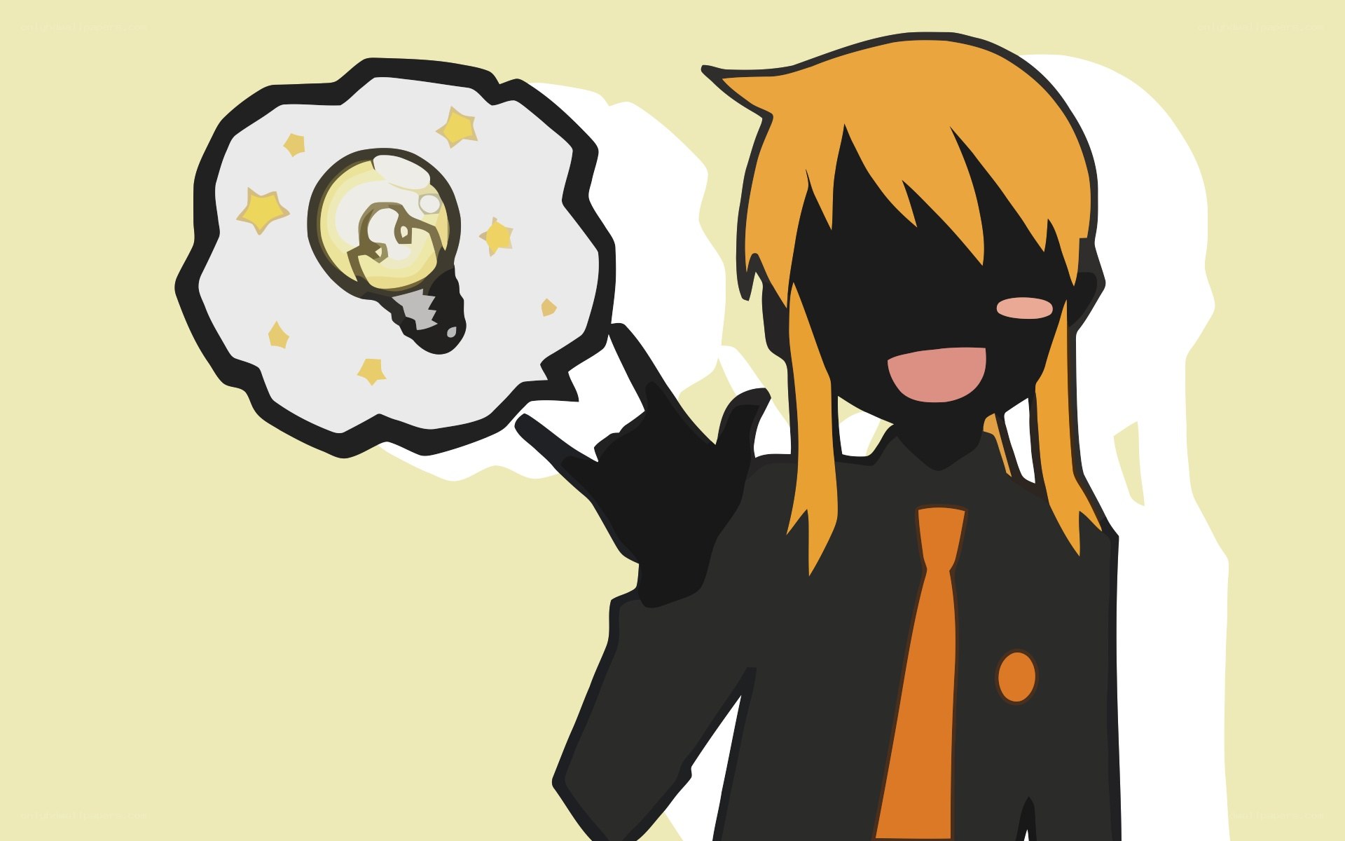 character with lightbulb thought