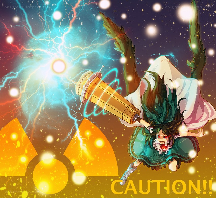 Character with lightning cannon