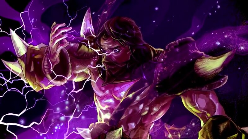 Character with Lightning Powers — Purple