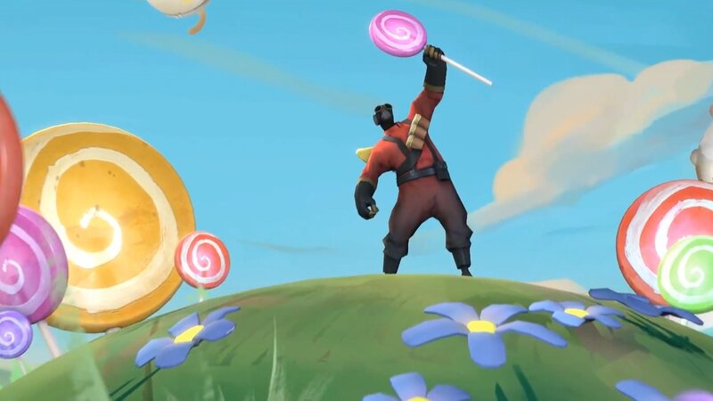 character with lollipop in candy world